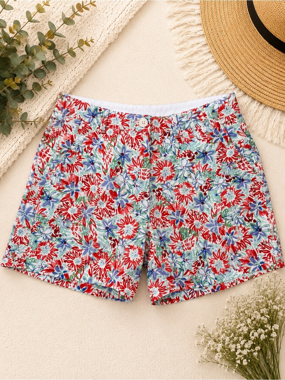NWT Stella Parker Floral Print Stretch Shorts Size 10